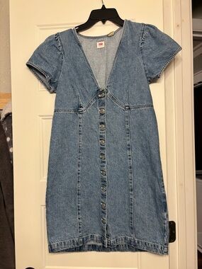 Levi's Light Blue Denim Top with Branded Patch